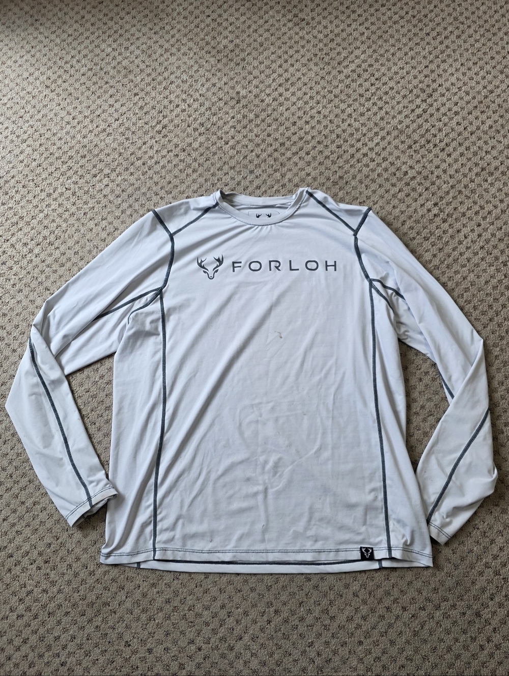 Forloh White Performance Long Sleeve Shirt